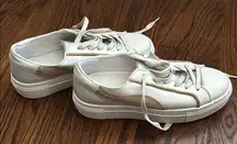 Able Cream and Tan Sneakers