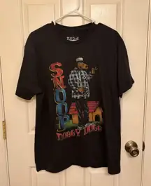 Snoop Doggy Dogg Joe Cool Rap Snoop Dogg Dog House Graphic Black T-Shirt