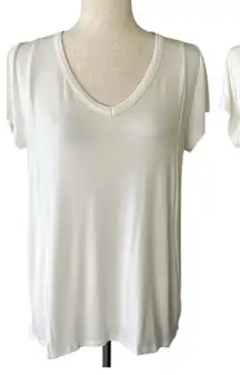 Cha Cha Vente Cap Sleeve Knotched out Back T-shirt