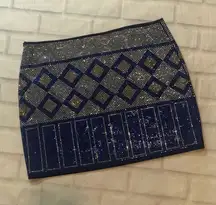 Blue sequin Skirt