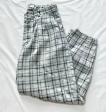plaid checker gingham hollister barrel parachute pants