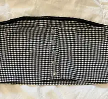 Gingham Print Crop Top