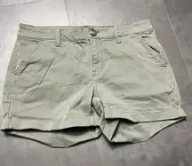 WOMEN'S SO Green LOW‎ RISE MIDI SHORTS Size 9 F- 134