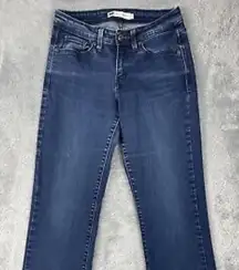 Levi's Women Jeans 529 Curvy Bootcut Med Wash Mid Rise Raw Hem Denim 12S 31/30 #