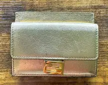 metallic gold baguette card holder