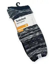 Timberland Boot Socks Heathered Black Grey Wool Blend 2 Pairs Women’s One Size