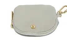 Lululemon Grey Nylon Coin Pouch Keychain Wallet