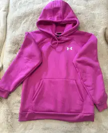 Under Armor Magenta Hooded Sweatshirt Size Small