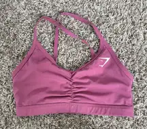 Gymshark ruched pink sports bra small
