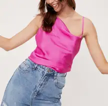 NWT  Satin Asymmetrical Top