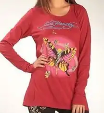 EUC Ed Hardy Graphic Top