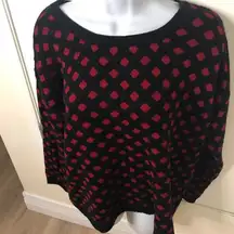 Timing harlequin red and black sweater L acrylic