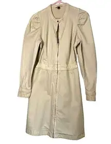 Universal thread winter white denim front zip versatile jacket or dress SZmedium