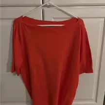 Talbots Linen cotton knit short sleeve pullover‎ top. Size large.