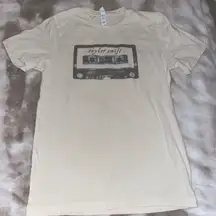 TAYLOR SWIFT Canvas WOMEN’s Medium T SHIRT TTPD FOLKLORE EVERMORE Cassette Med