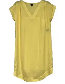 Versona v neck casual shift dress bright yellow small