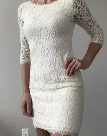 Aritzia  Babaton Rafael ivory lace dress Size 2 Bodycon Cocktail Bridal Party