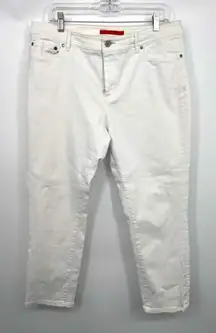 LL Bean woman's white jeans size 16‎