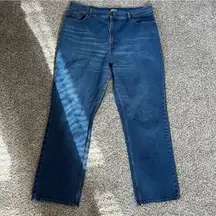 LL Bean Denim Original Fit Jeans Blue High Rise Straight Leg Casual 20