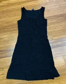 Toad&Co Samba‎ Wave Tank Dress Womens XS Black Textured Sleeveless Casual Active