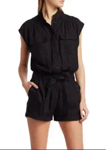 NWTs FRAME 100% Linen Button-Up Romper Size XS