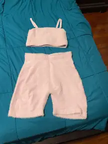 Gymshark Whitney Simmons eyelash knit set top S/shorts M