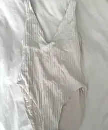 BECCA Cream Chemise with Textured Ribbed Fabric