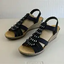 Rieker Wedge Heel Sandals Women’s Size 9.5 EUR 41 Slip On