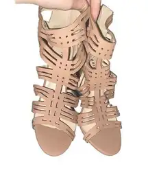 Torrid  tan / nude gladiator style heels size 9