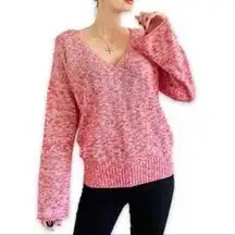 J. Crew Flared Sleeve Marled Primrose V-neck Swing Sweater Size small