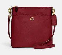 Coach NWT  Kitt Messenger Crossbody Brass/Cherry