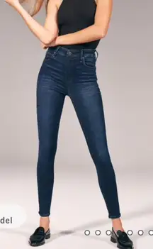 Abercrombie Fitch Jeans Womens Size 26 Blue Denim Pants Super Skinny High Rise
