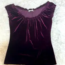 Velvet Off Shoulder Velvet Top