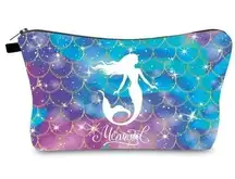 ❤️ Mermaid Print Travel Makeup Bag Small, Toiletry Pouch Adorable Pouch Bag