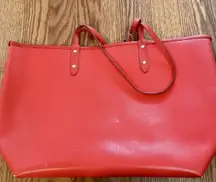 Red Coach Tote Bag