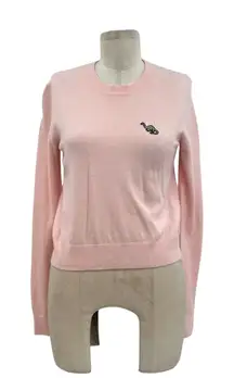 Artizia Sunday Best Abby Dinosaur Sweater Wool Alpaca Pink Size Small