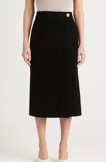 Tibi Corduroy Wrap Skirt Green Midi Women’s Size 4