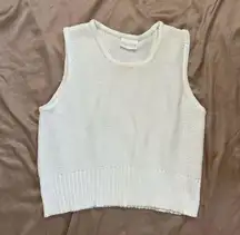 White Knit Sweater Vest