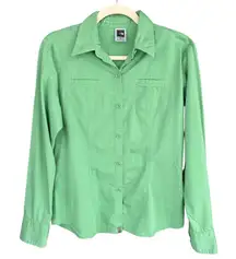 A8 Y2K Vintage The North Face Long Sleeve Button Up Shirt Light Green