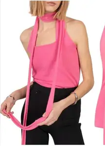 NWT GAUGE81 Morley halter neck sweater in pink cashmere size small