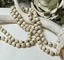 Buffalo white howlite 36” necklace. Gorgeous as a layering piece or alone