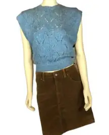 Gap jeans stretch Brown Corduroy Mini skirt size 6