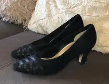 KAREN SCOTT Black Suede Heels S7AA