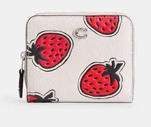 Billfold Wallet With Strawberry Print