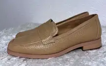 Vionic Sellah Loafers Women Pebbled Tan Leather Slip On Arch Support Size 7