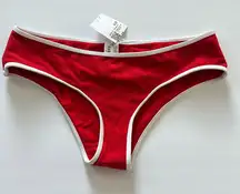 NWT Forever 21 Terry Cloth Red Bikini Bottom Sz M