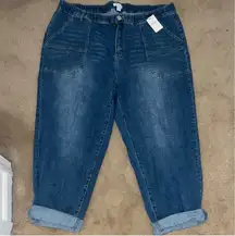 Wide-Leg Stretchy Jeans