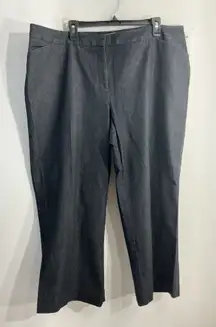 Womans Worthington Woman Modern Fit Denim Cropped Jeans 20 W Straight Wide Leg