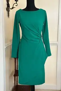 Long Sleeve Drape Dress w/ Metal Plate
