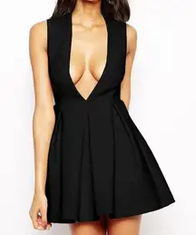 NWT AQ/AQ Open-Back Deep Plunge Dress